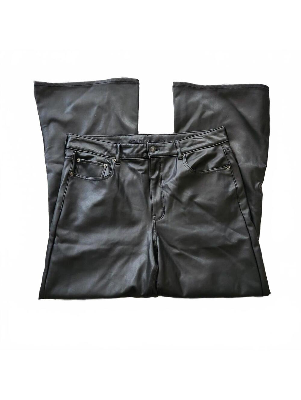American Eagle Flare Faux Leather Pants